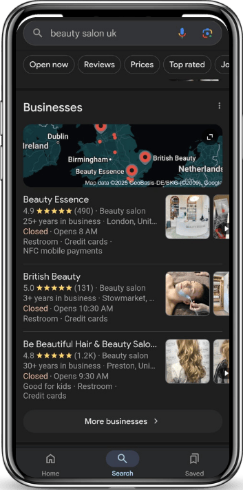 Google My Business Optimization by SEO for Salon
